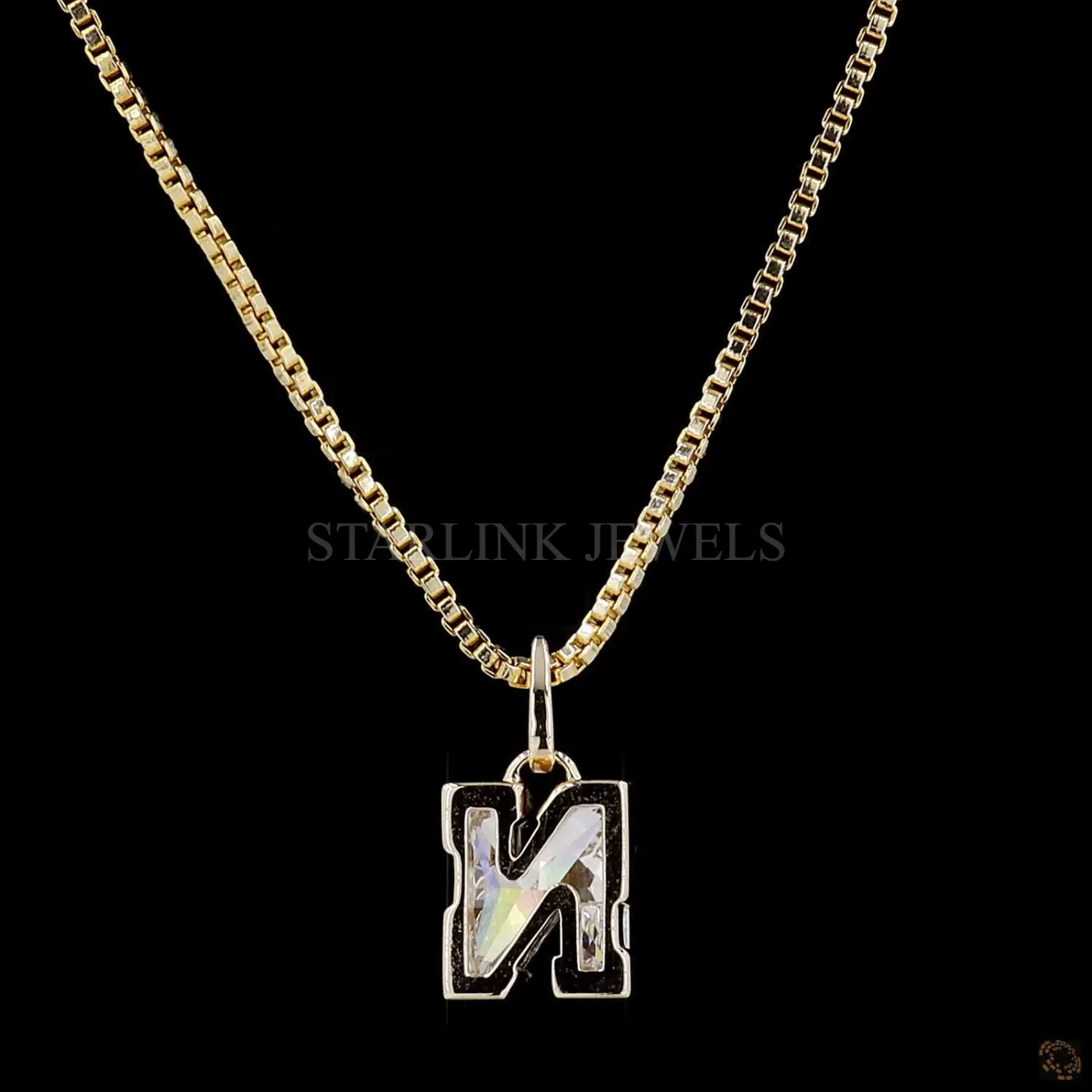 Initial “N” Diamond Pendant – view 4