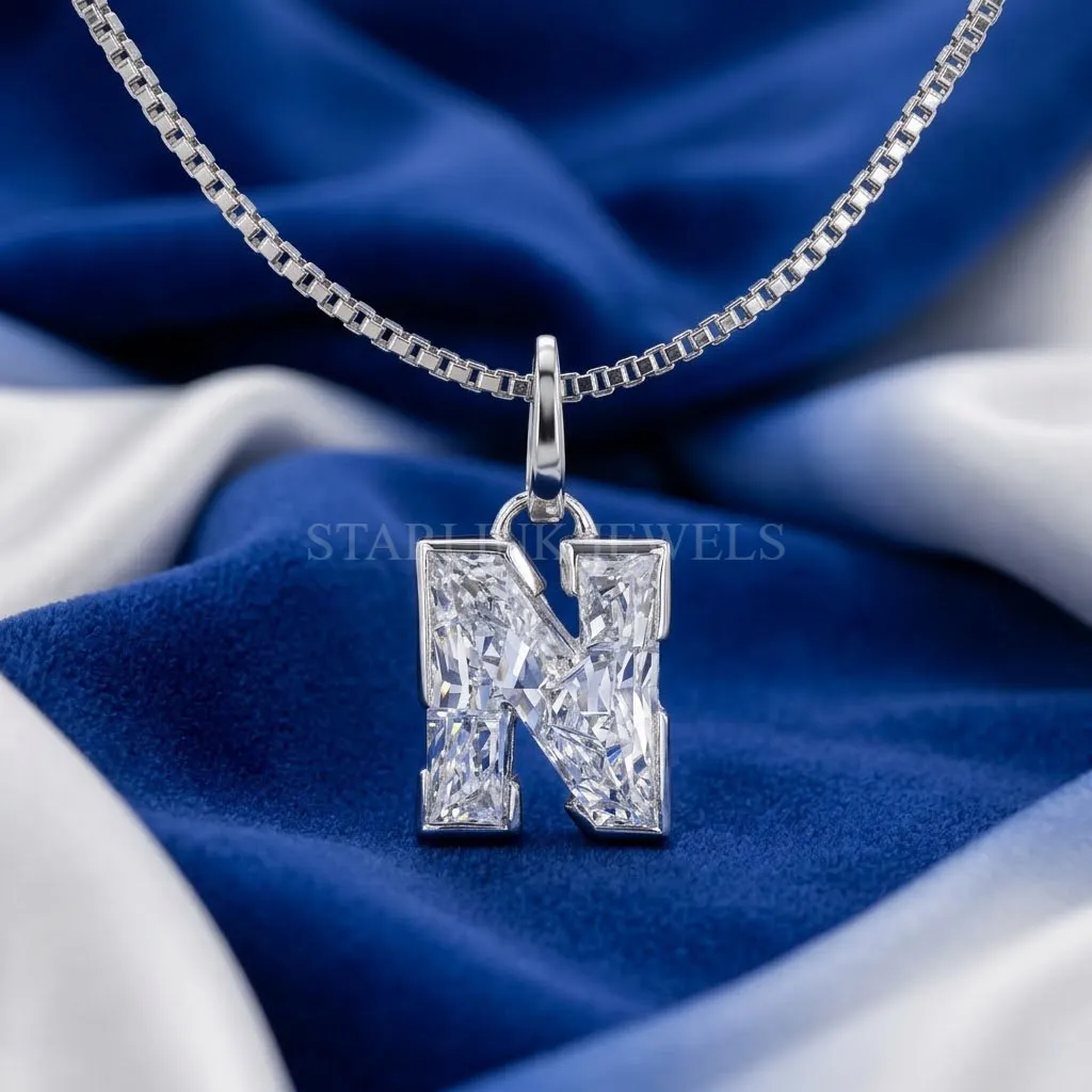 Initial “N” Diamond Pendant