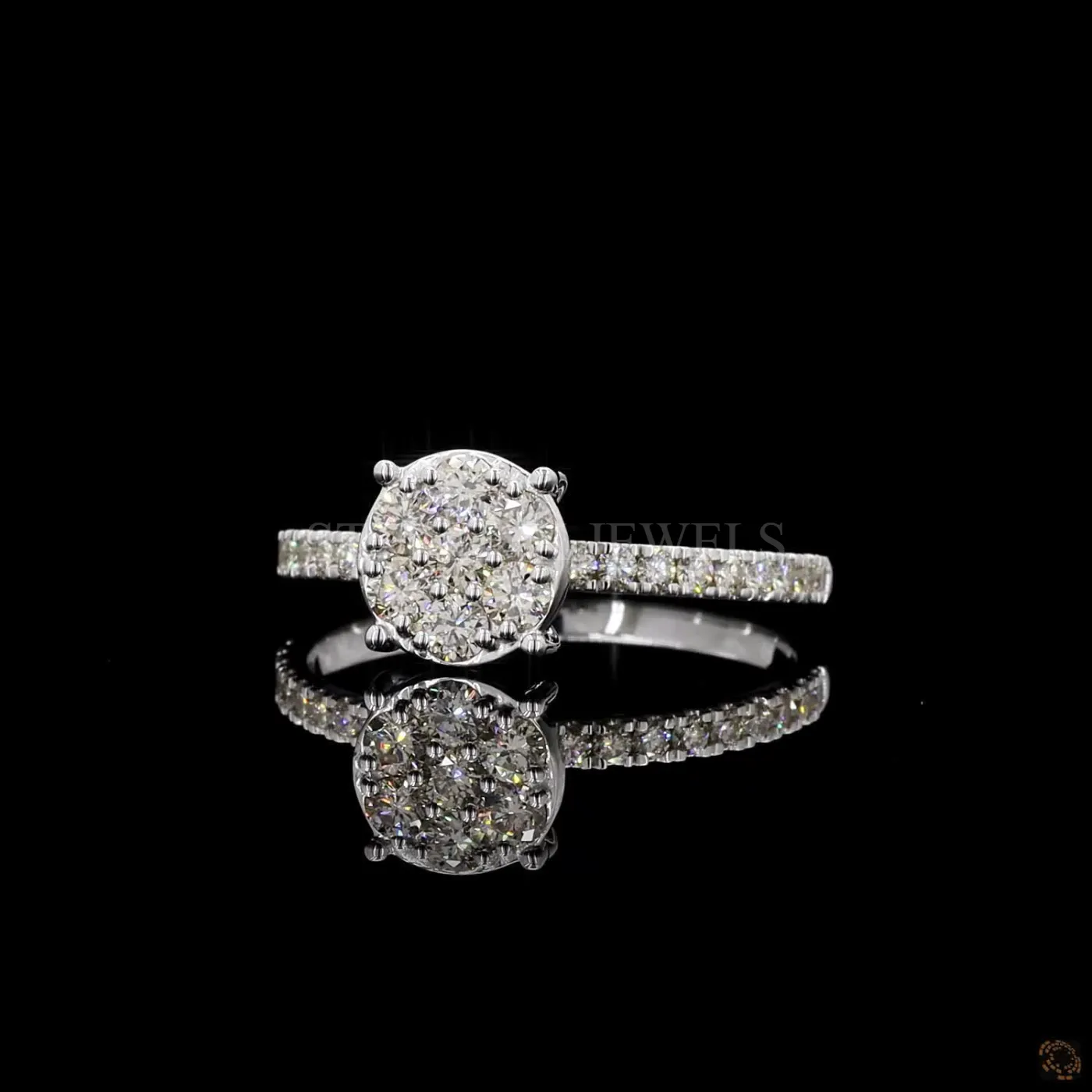 Round Diamond Illusion Setting Ring – view 3
