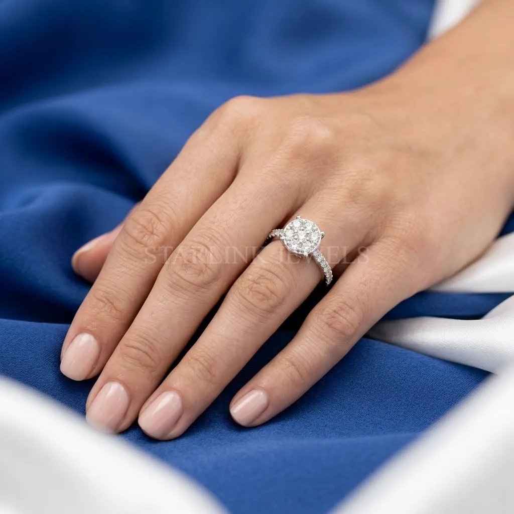 Round Diamond Illusion Setting Ring – view 2