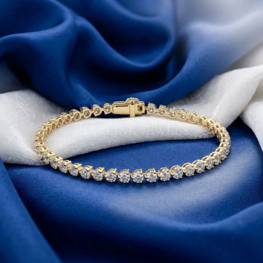 Radiant Luxe Round Diamond Tennis Bracelet