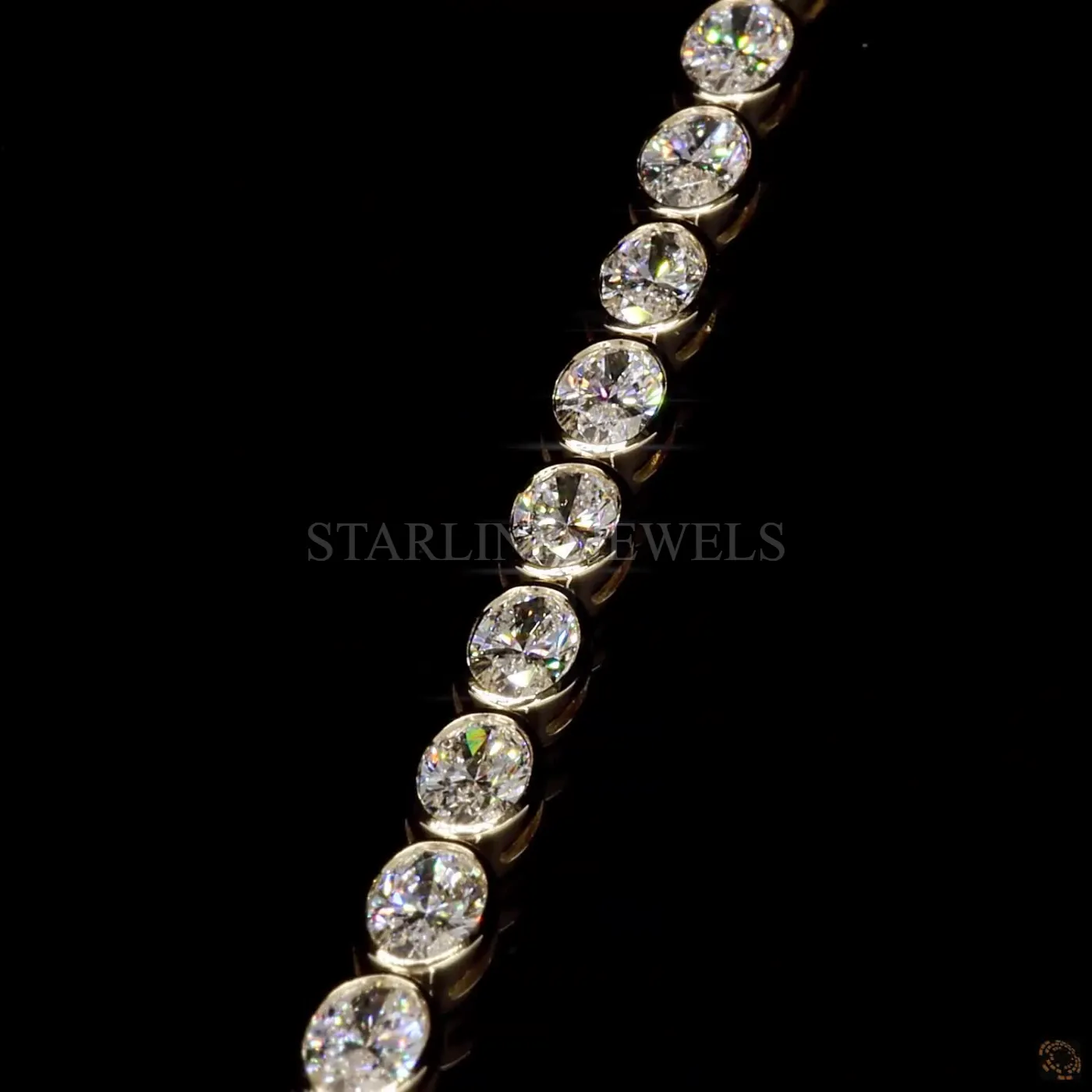 Eternal Oval Bezel Diamond Tennis Bracelet – view 4