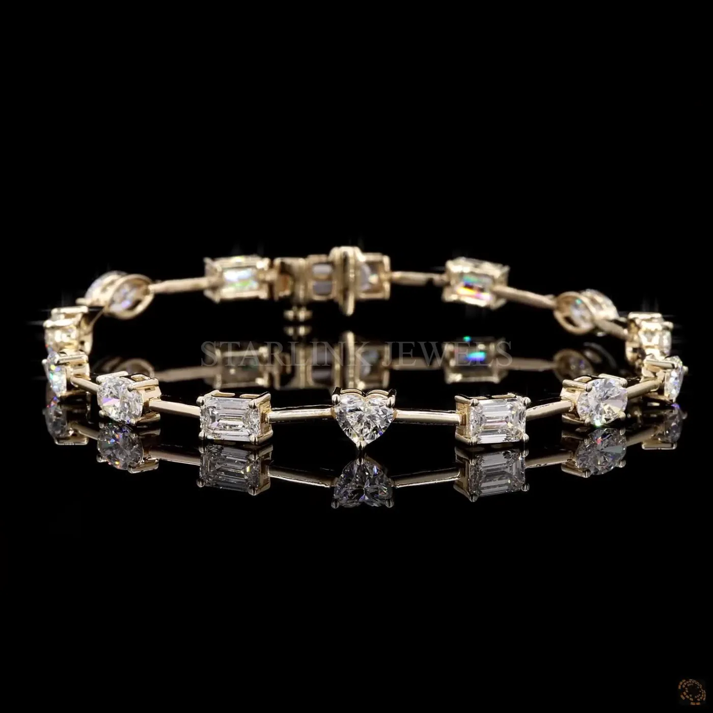 Luxe Mixed Shape Diamond Tennis Bracelet – view 2