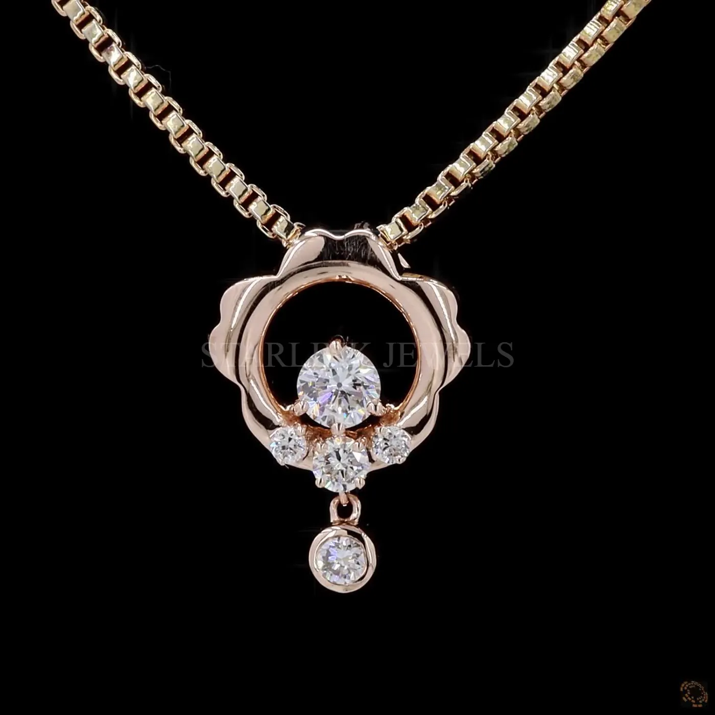 Flora Bloom Diamond Pendant – view 2