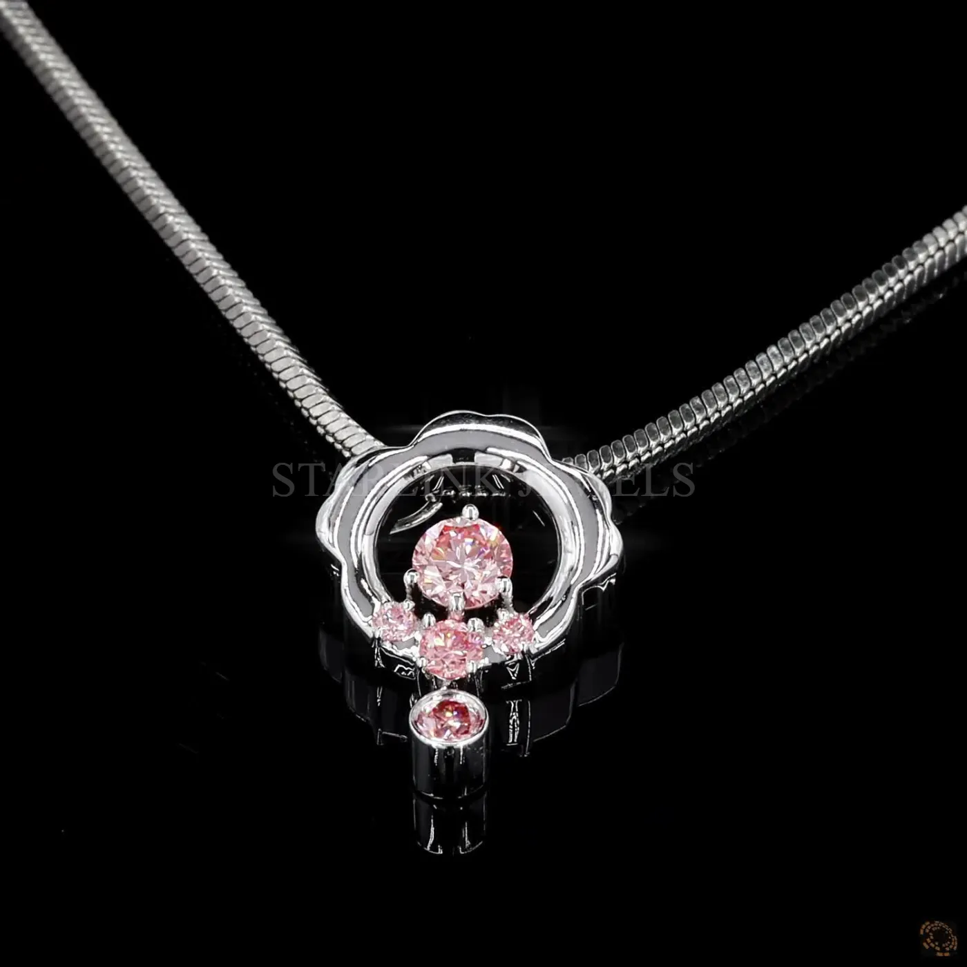 Blush Blossom Pink Diamond Pendant – view 3