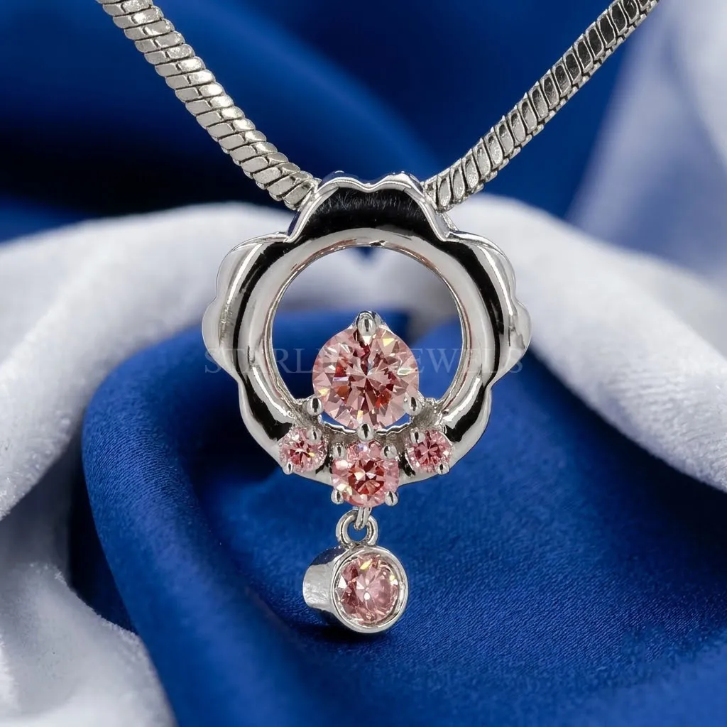 Blush Blossom Pink Diamond Pendant