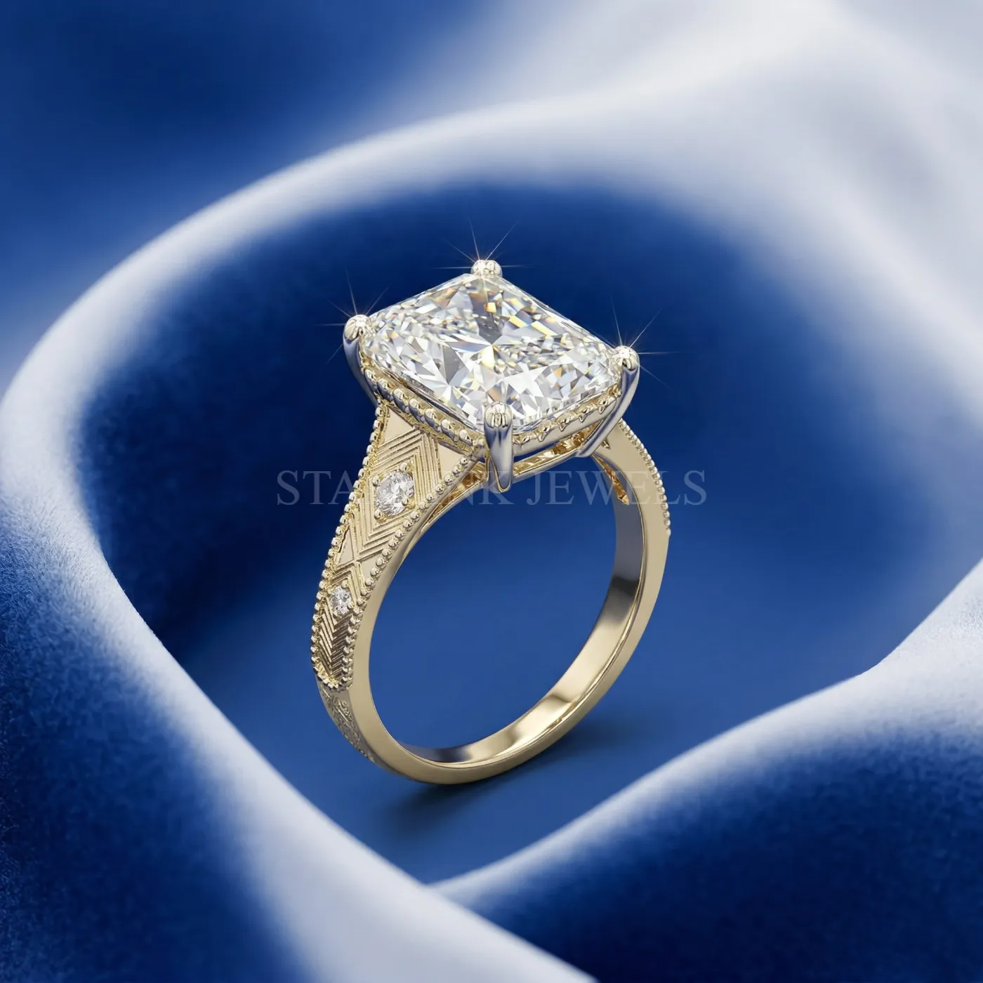 Cushion Cut Solitaire Diamond Ring