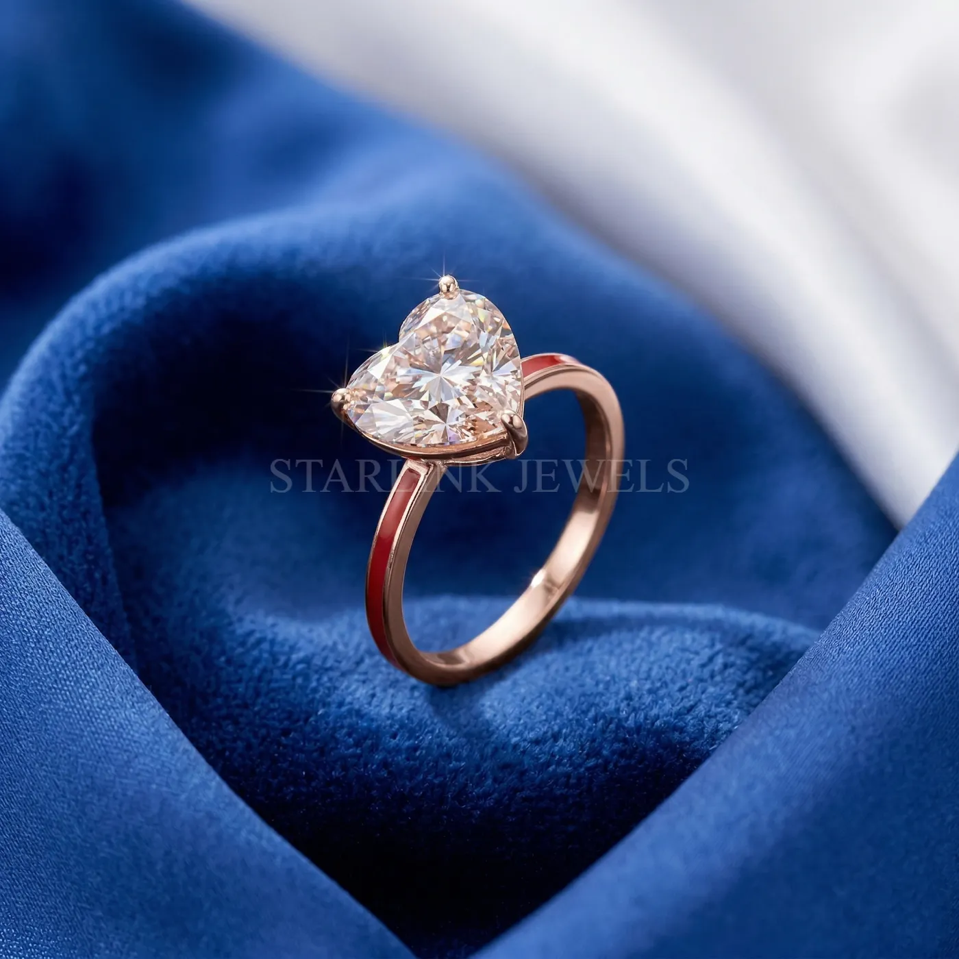 Heart Cut Solitaire Diamond Ring