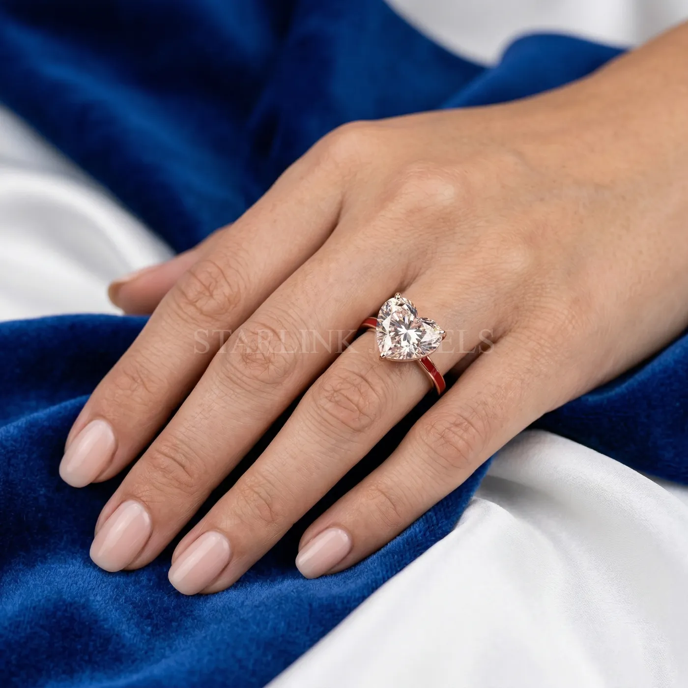 Heart Cut Solitaire Diamond Ring – view 2