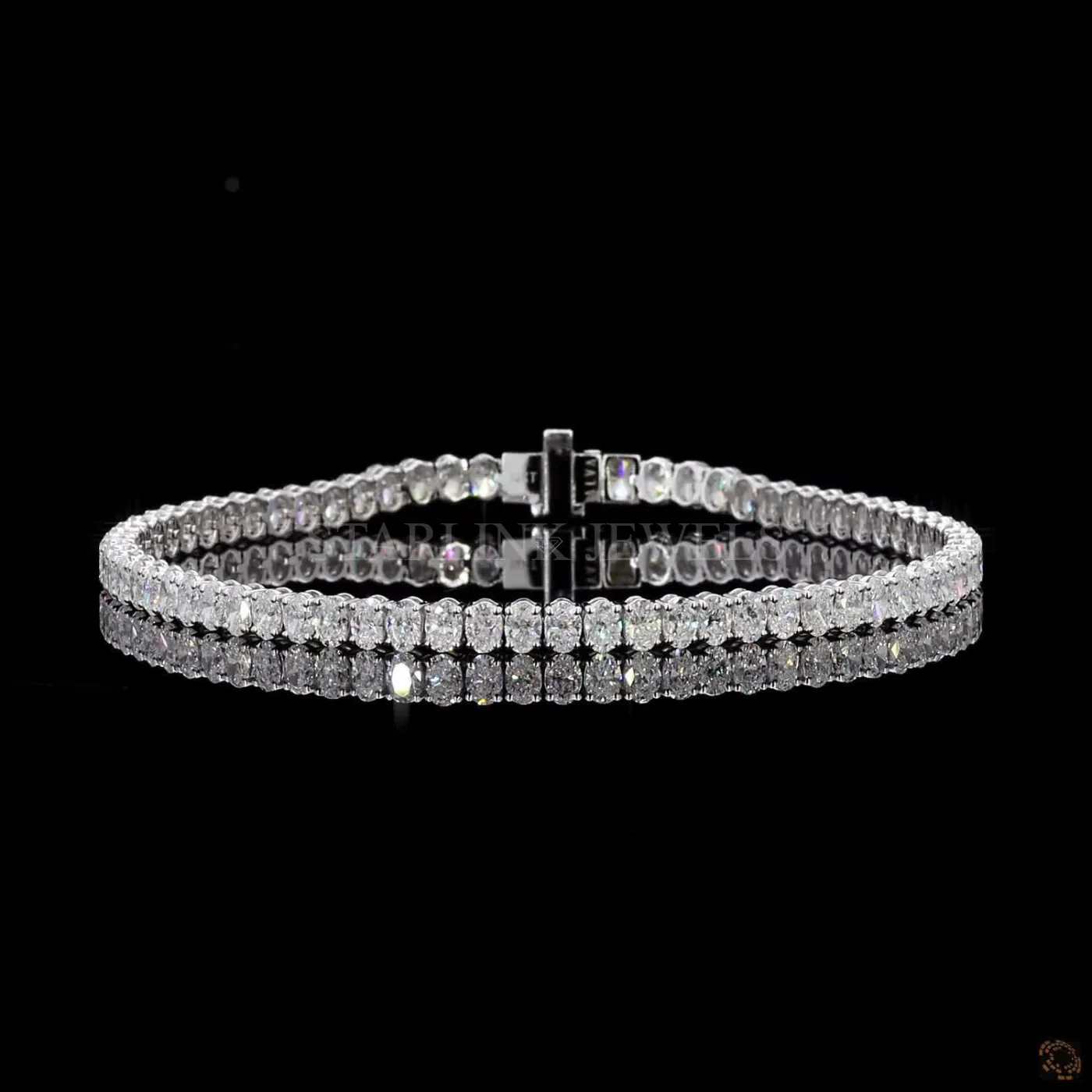4.73 Ct Oval Diamond Tennis Bracelet – view 3
