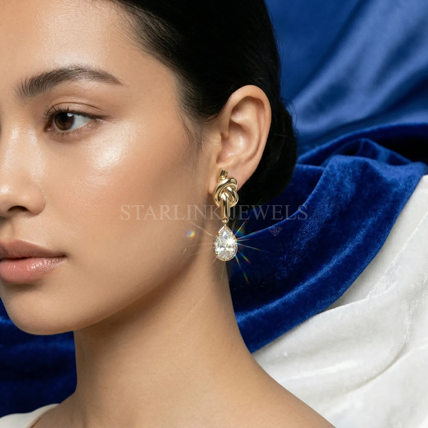 2 Ct Pear Diamond Drop Earrings – view 2