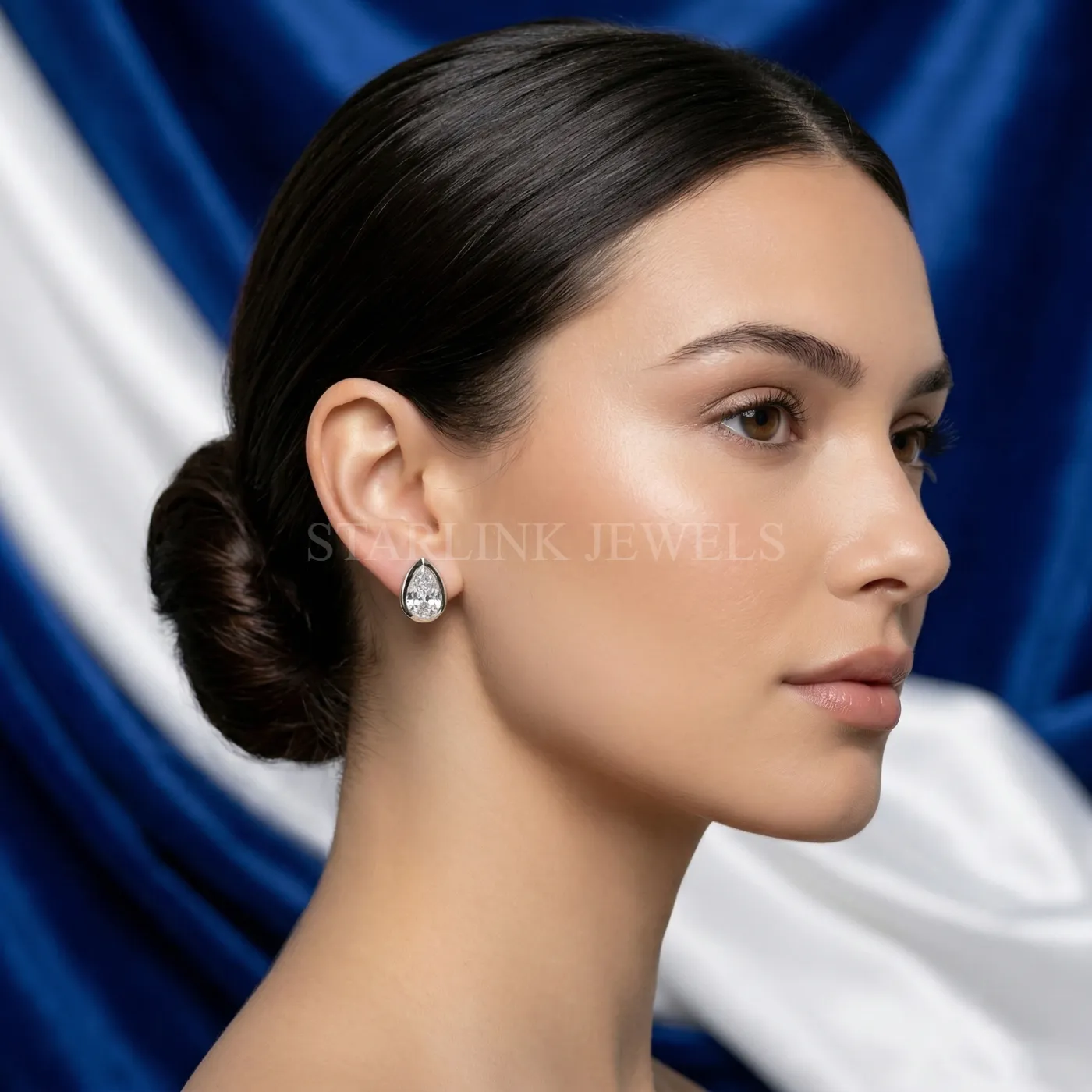 2 Ct Pear Diamond Stud Earrings – view 2