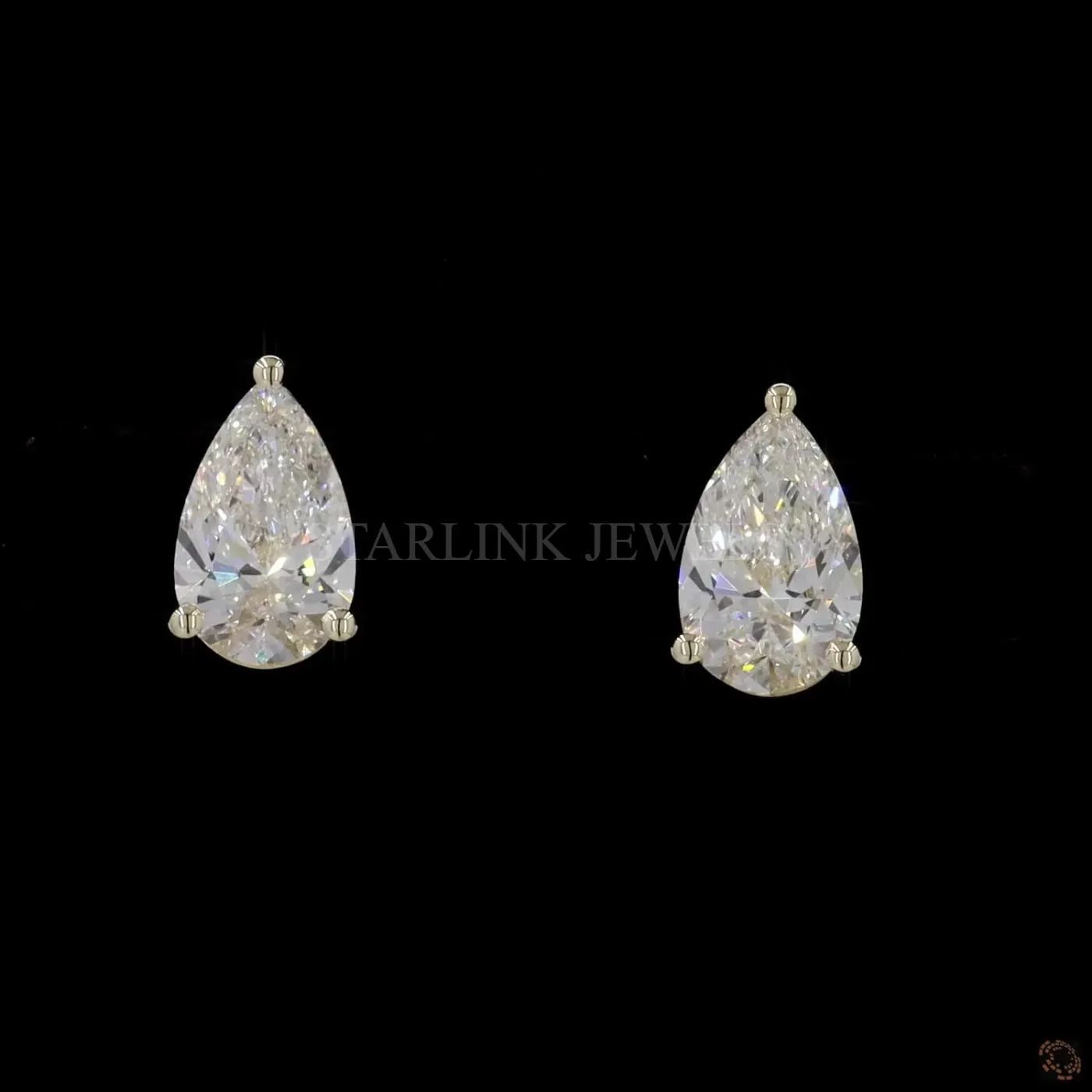 Pear Cut Diamond Stud Earrings – view 2