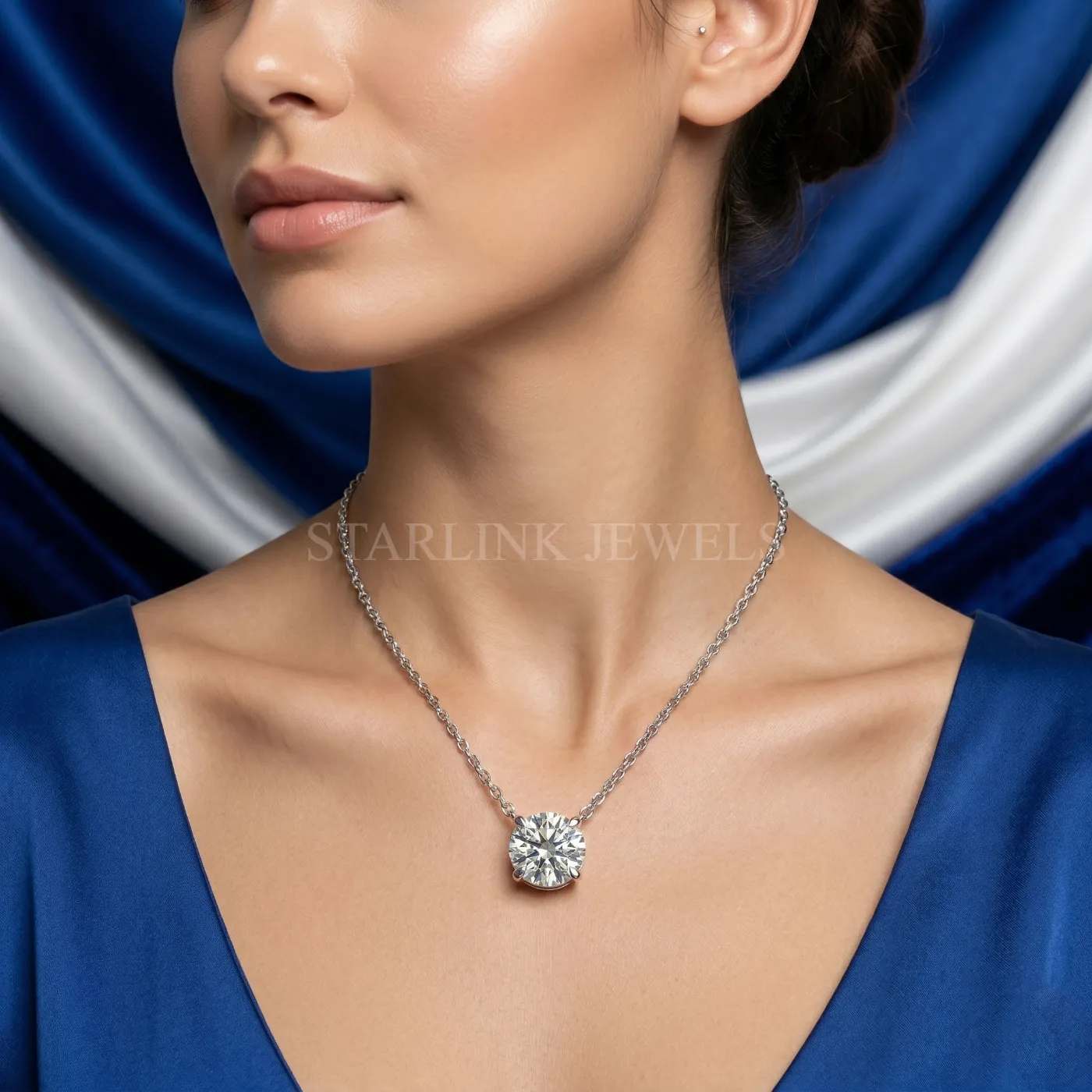1.00 Ct Round Diamond Solitaire Pendant – view 2