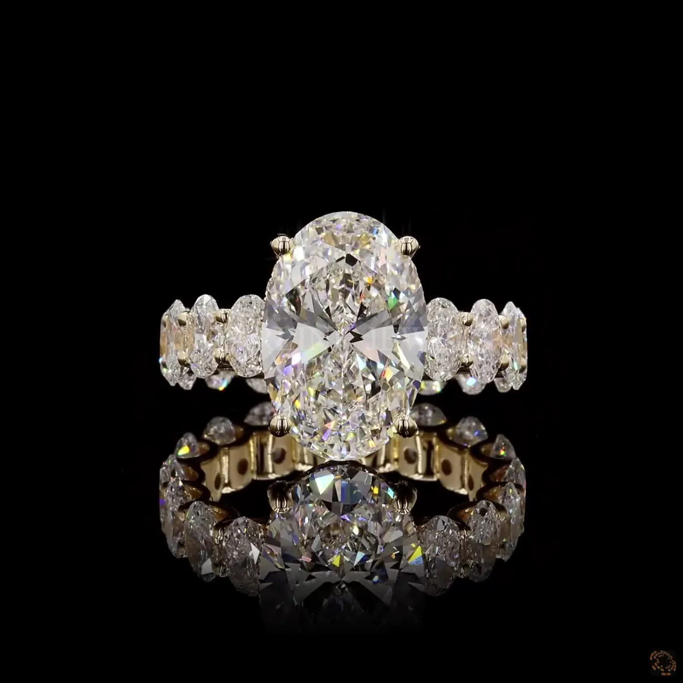 Oval Cut Diamond Engagement Ring – view 3
