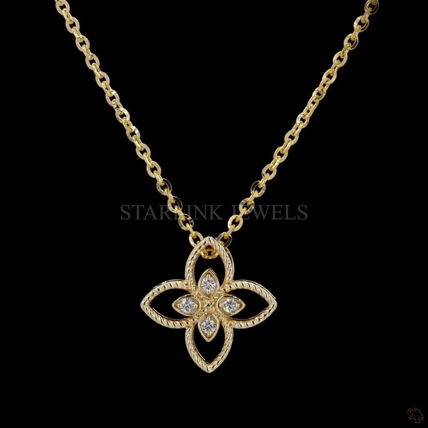 Floral Diamond Pendant – view 3