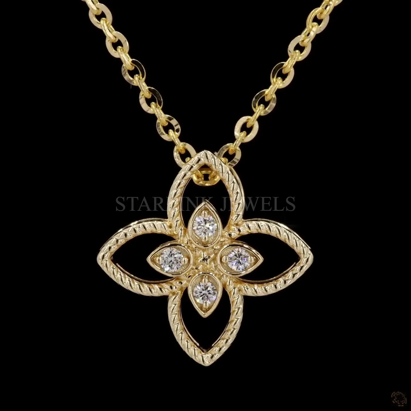 Floral Diamond Pendant – view 4