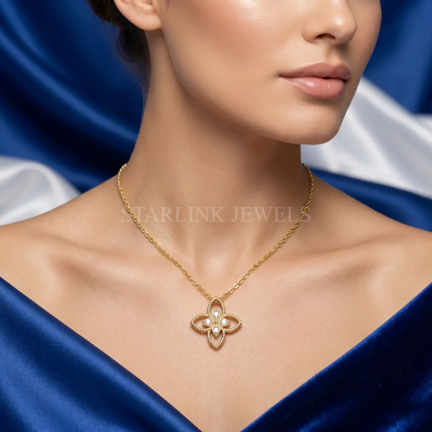 Floral Diamond Pendant – view 2