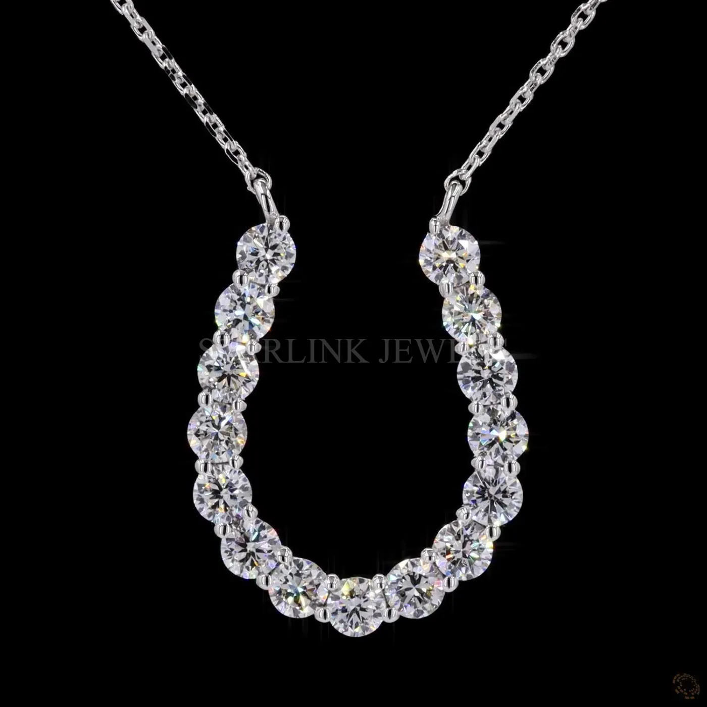 Round Diamond Statement Necklace – view 4
