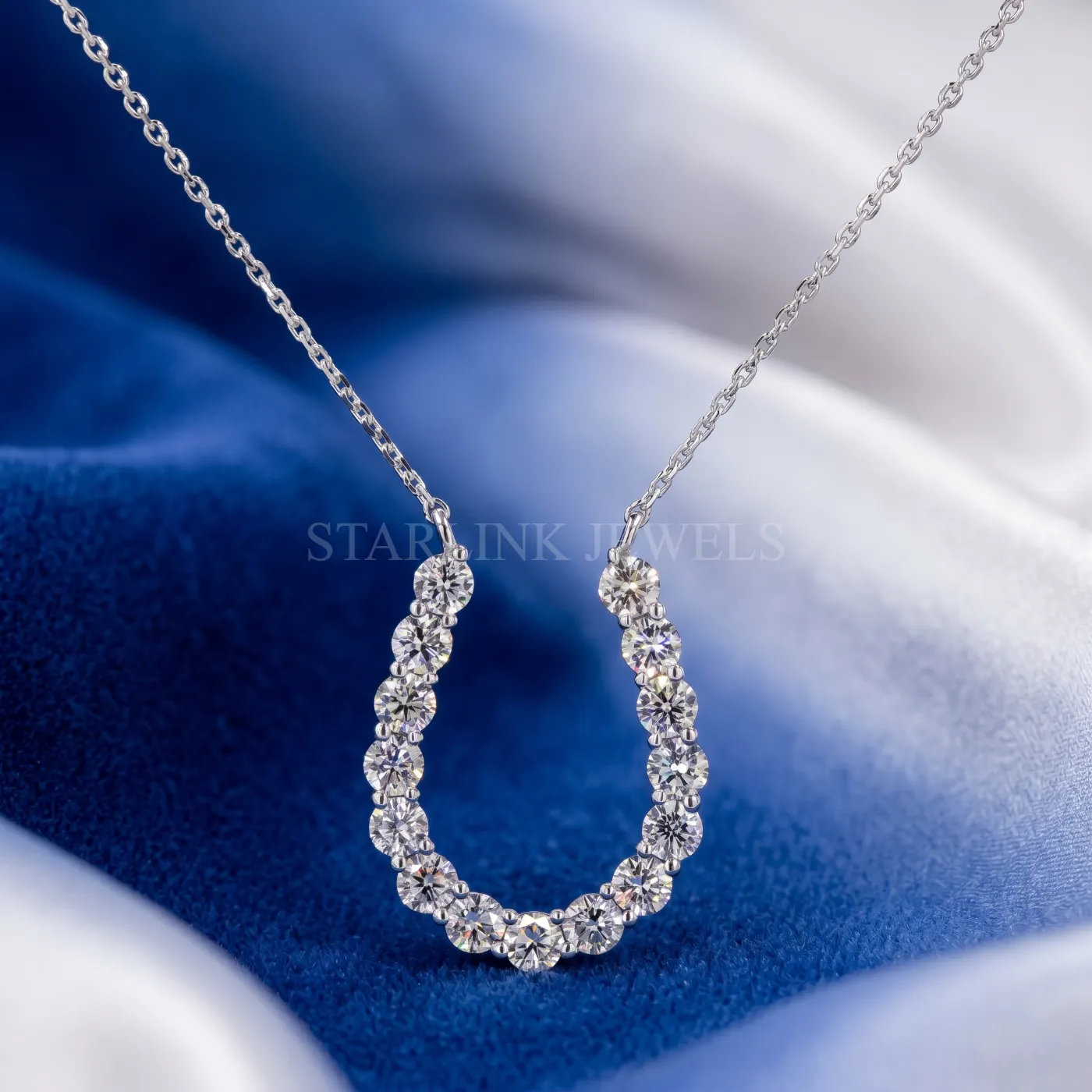 Round Diamond Statement Necklace