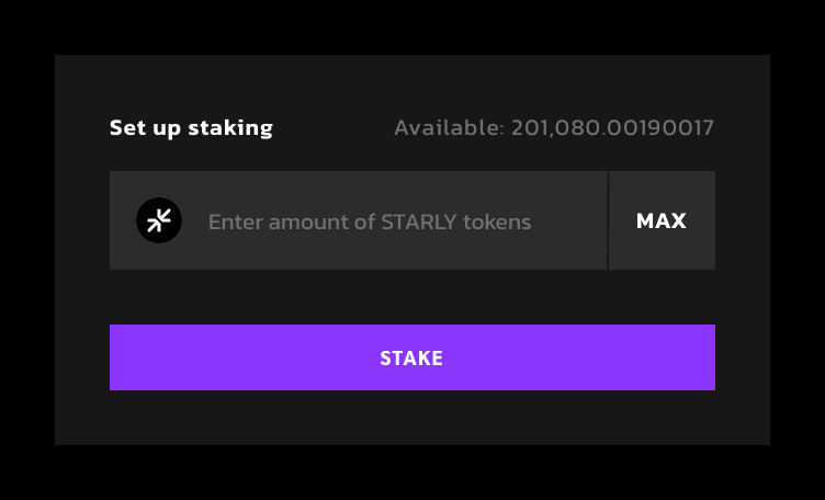 Set up staking
