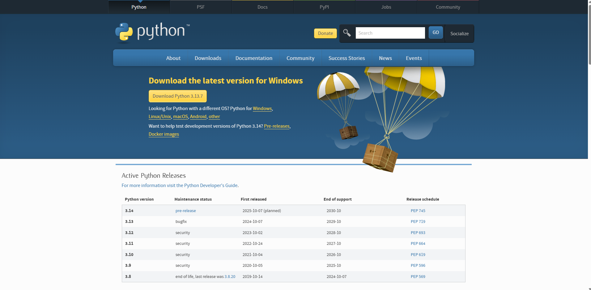 Python公式サイト