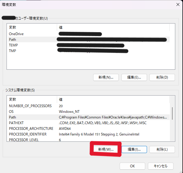 パス通し Windows ５