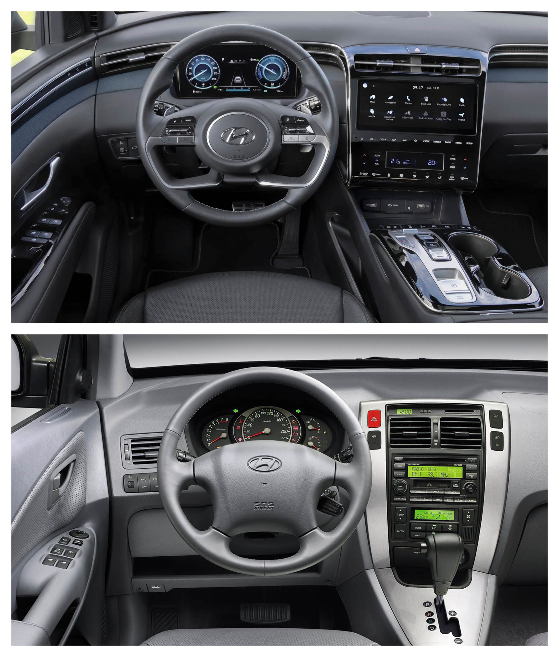 Hyundai Tucson 2021 vs Tucson 2005