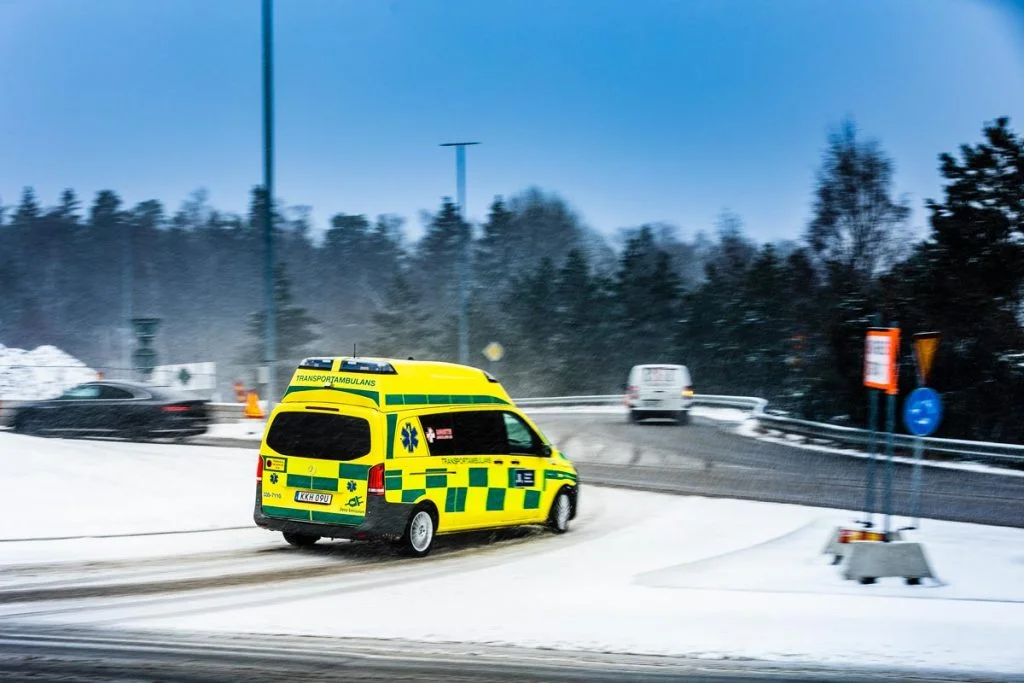 Sweden's first fully electric ambulance Mercedes eVito