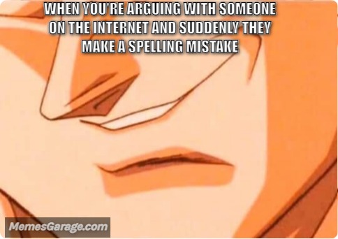 When You're Arguing With Someone On The Internet And Suddenly They Make A Spelling Mistake