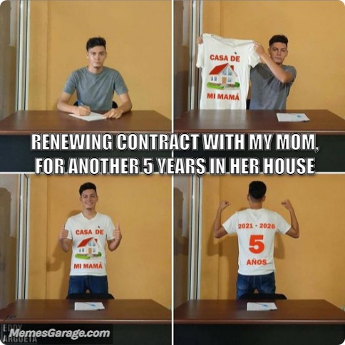 Renewing Contract With My Mom, For Another 5 Years In Her House
