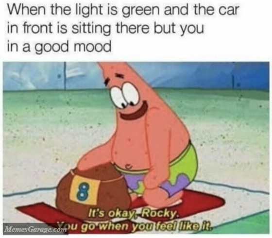 When The Light Is Green And The Car In Front Is Sitting There