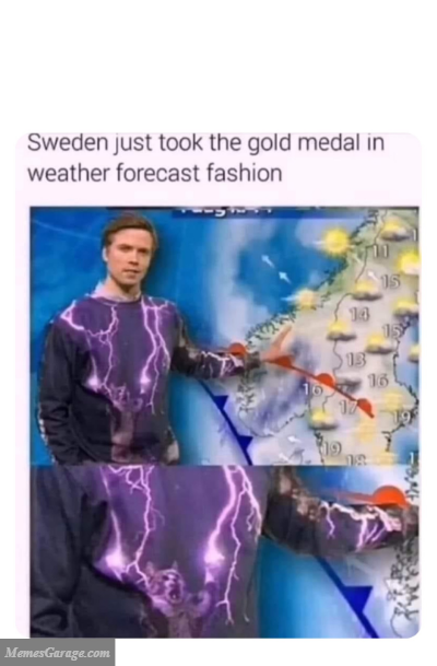 Sweden Just Took The Gold Medal In Weather Forecast Fashion