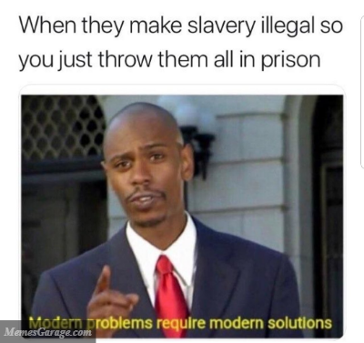 When They Make Slavery Illegal So You Just Throw Them All In Prison