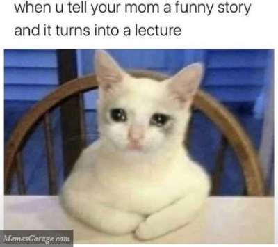 When U Tell Your Mom A Funny Story And It Turns Into A Lecture
