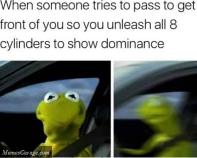 When A Driver Tries To Pass To Get Front Of You