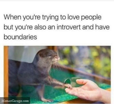 When You're Trying To Love People But You're Also An Introvert And Have Boundaries
