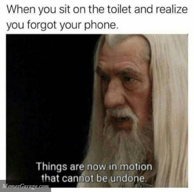 When You Sit On The Toilet And Realize You Forgot Your Phone