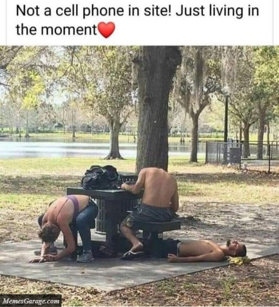 Not A Cell Phone In Site! Just Living In The Moment