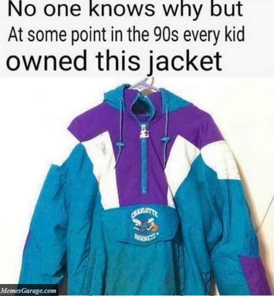 In The 90s Every Kid Owned This Jacket Meme