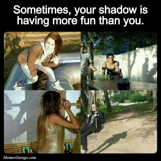 Sometimes, Your Shadow Is Having More Fun Than You Meme