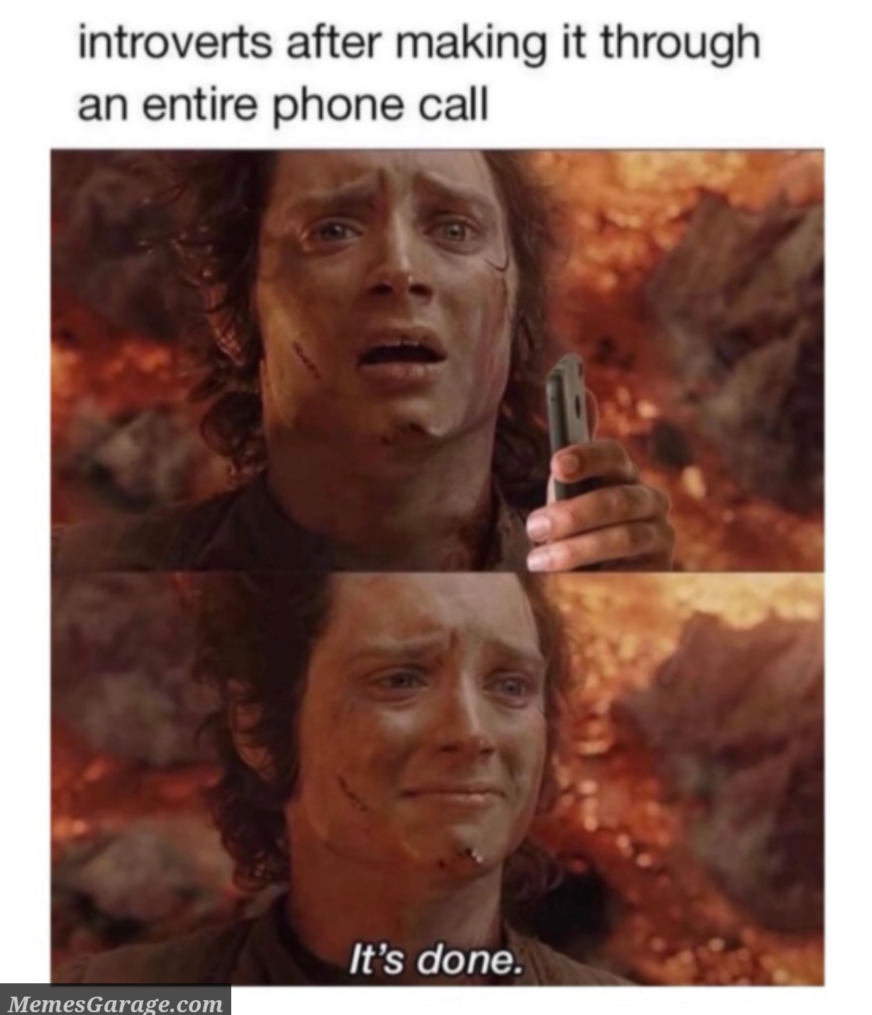Introverts After Making It Through An Entire Phone Call