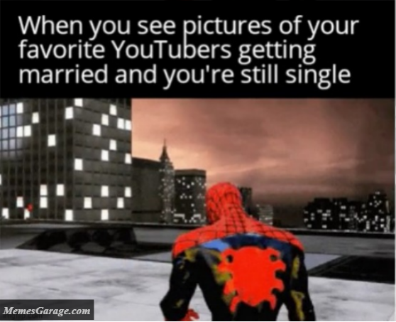 When You See Pictures Of Your Favorite Youtubers Getting Married And You're Still Single