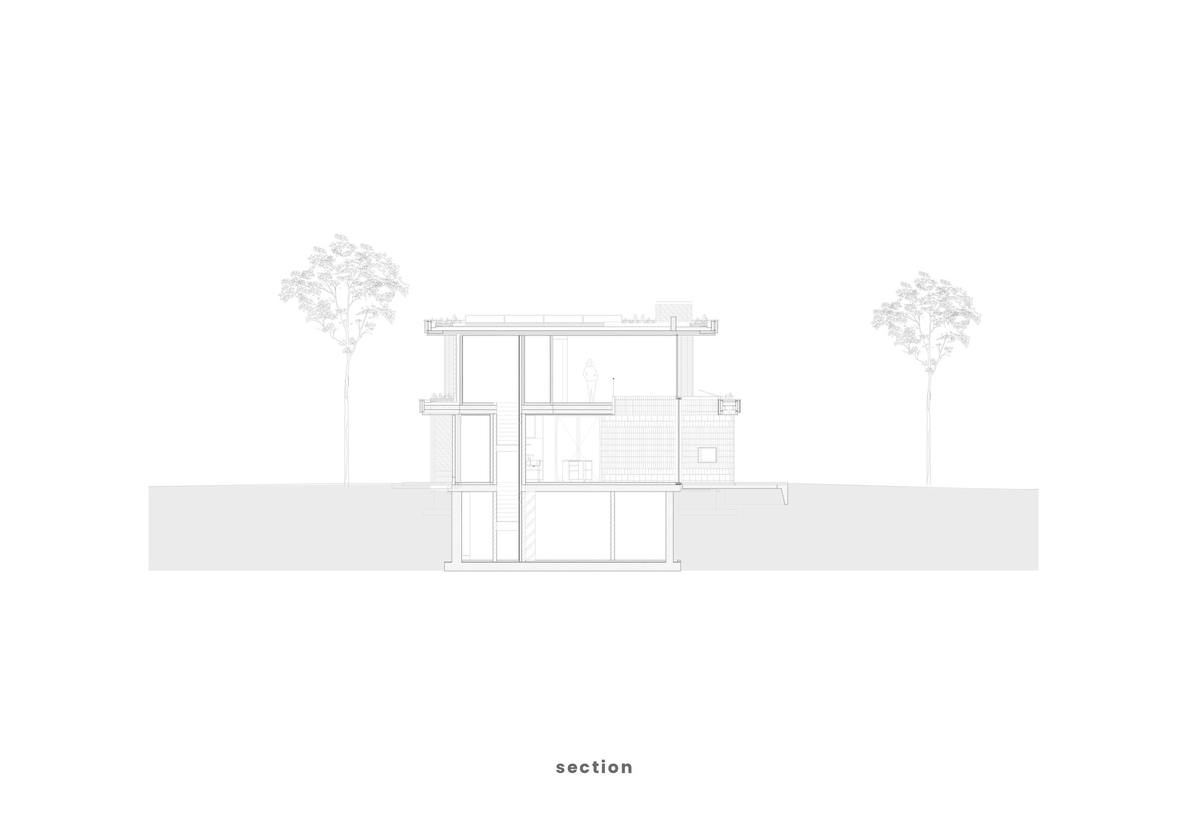 Section of Villa Bilt by Jeroen Spee Architecten