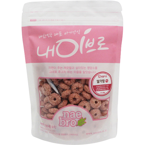 퓨어잇핑거 동그란 자일리톨 딸기링 40g