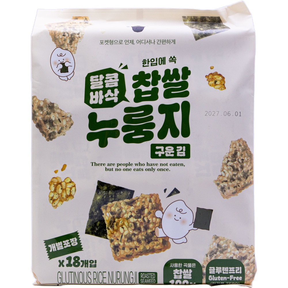 에버헬스케어 달콤바삭 찹쌀 누룽지 구운 김 28.9g