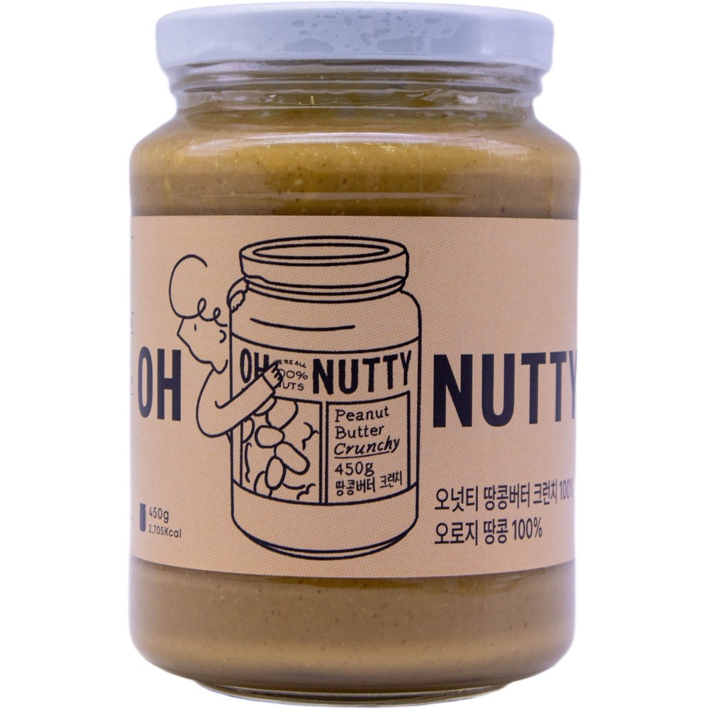 오넛티 땅콩버터 크런치 100% 450g
