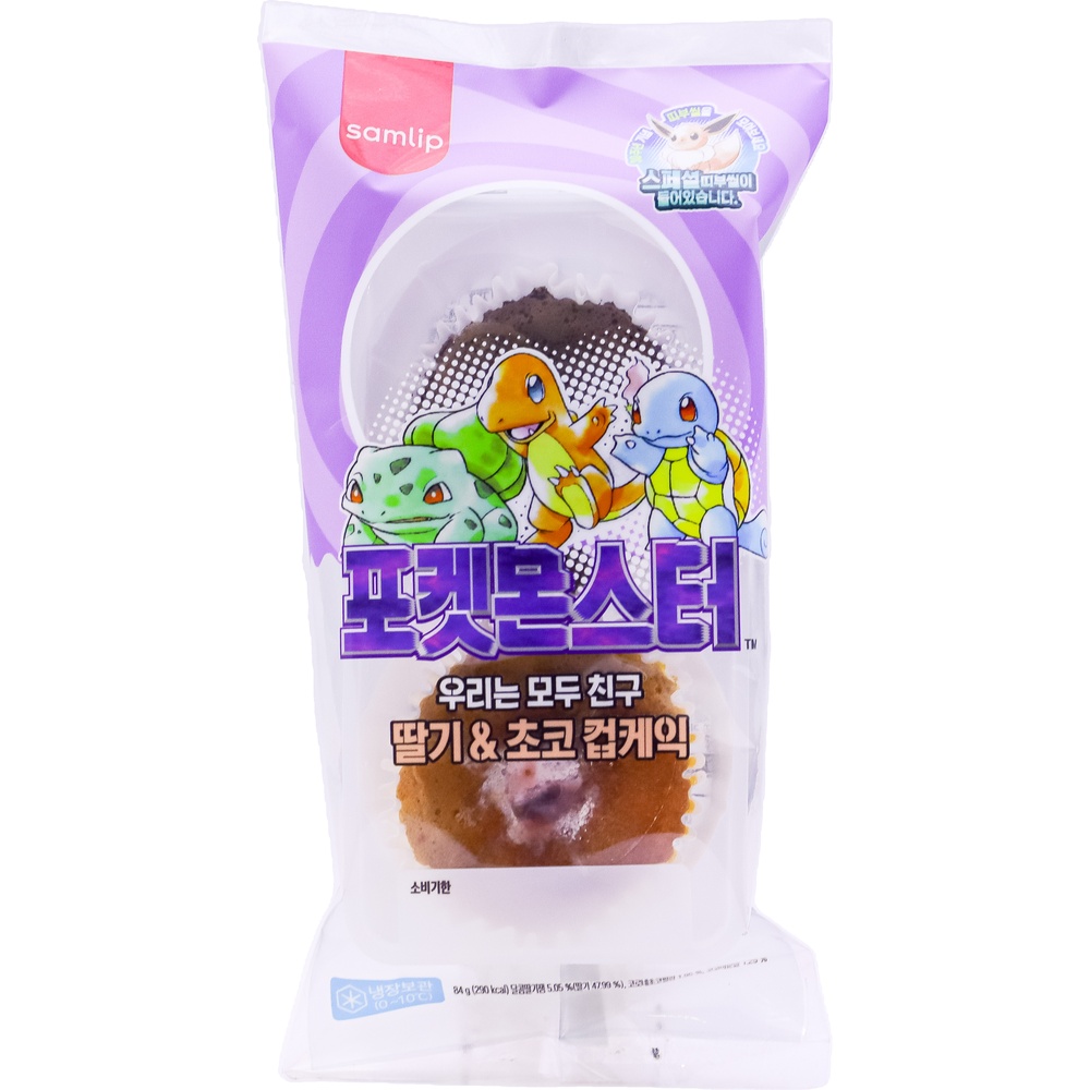 삼립 포켓몬스터 우리는 모두 친구 딸기 초코 컵케익 84g