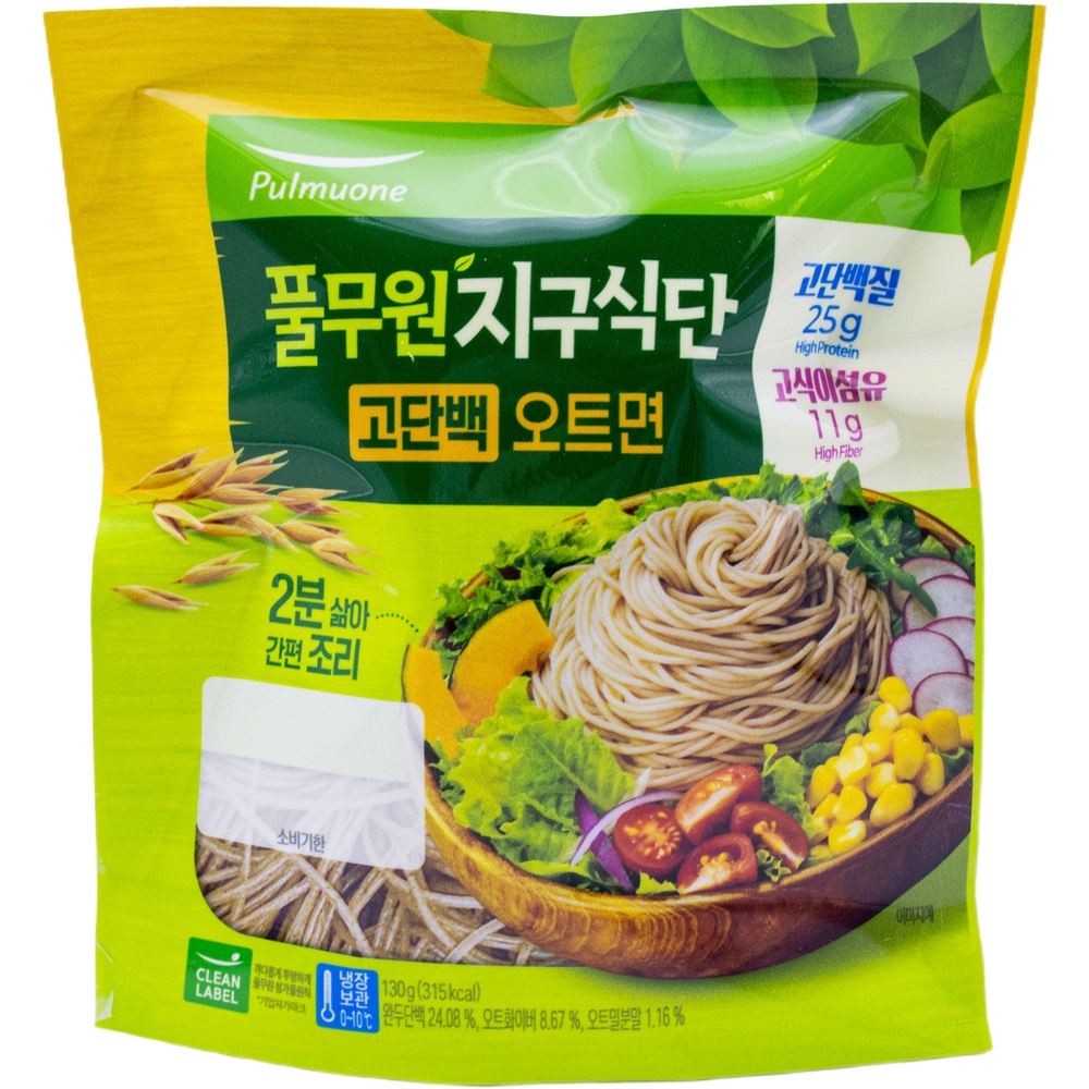 풀무원 지구식단 고단백 오트면 130g