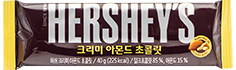 롯데 허쉬 크리미 아몬드 초콜릿 40g